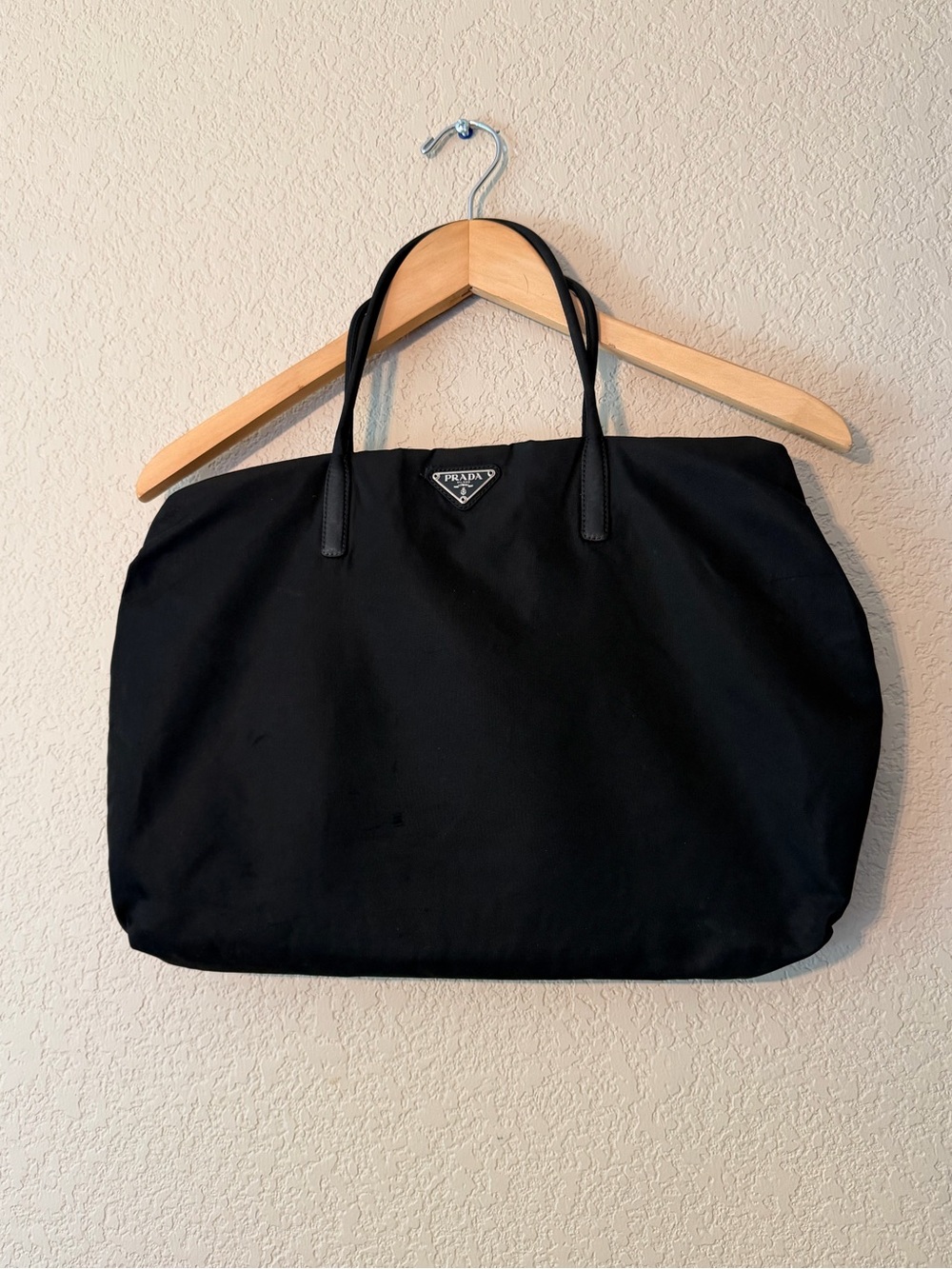 Prada Tessuto Black Nylon Tote Bag